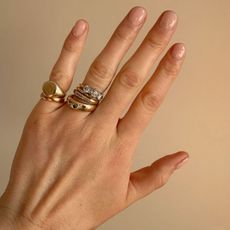 Katie Thomas with Mylee Super Pigment Builder Gel Polish on her nails