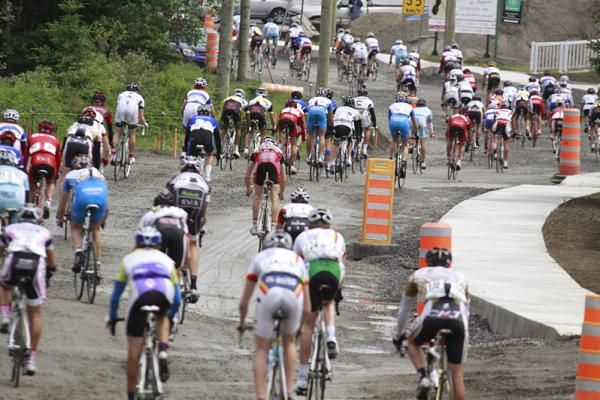 For the second time during this year's Tour de Beauce, riders faced a stretch of road under construction.