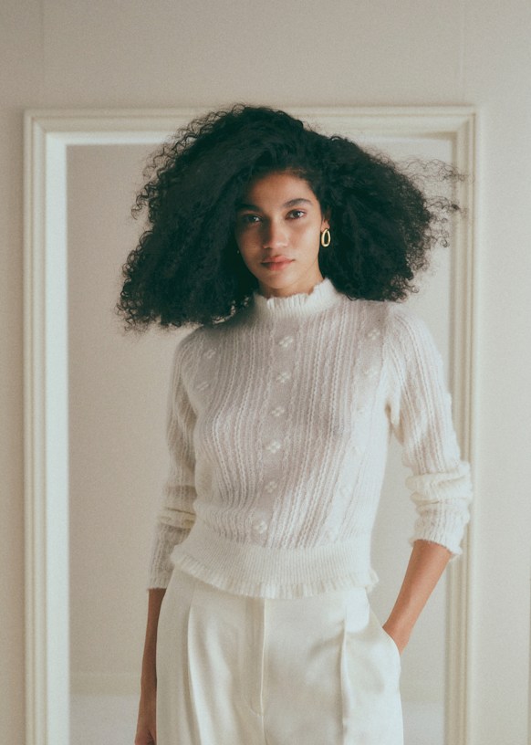 Ellis Sweater - Ecru - Baby Alpaca - S&eacute;zane