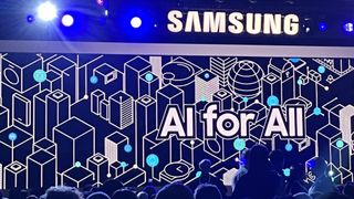 Samsung CES 2024 press conference AI banner