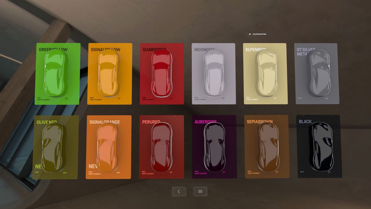 Porsche Apple Vision Pro app