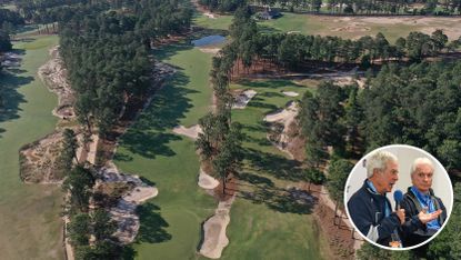 An aerial shot of Pinehurst No.2