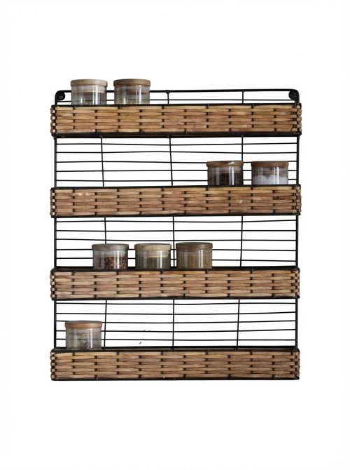 Montali Iron & Rattan Spice Rack