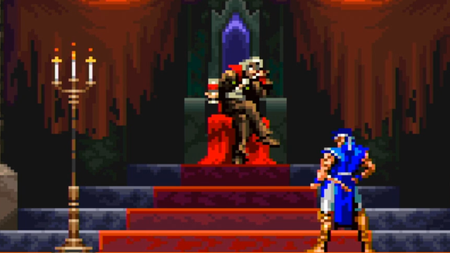 Castlevania: Symphony of the night screenshot showing Richter and Dracula