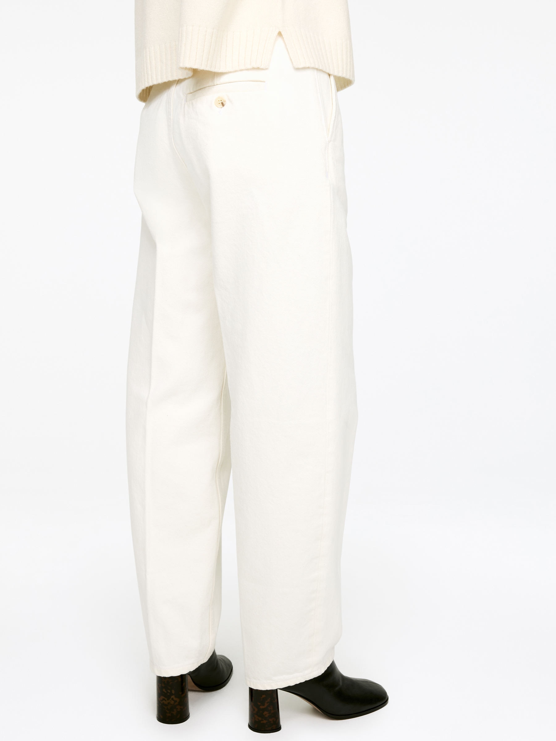 Tailored Denim Trousers &amp;ndash; Off White &amp;ndash; Women &amp;ndash; Arket Gb