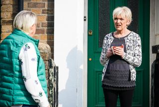 Jean Slater talks to Mo Harris in EastEnders