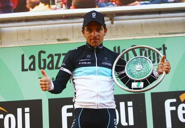 Oliver Zaugg (Leopard Trek) on the podium