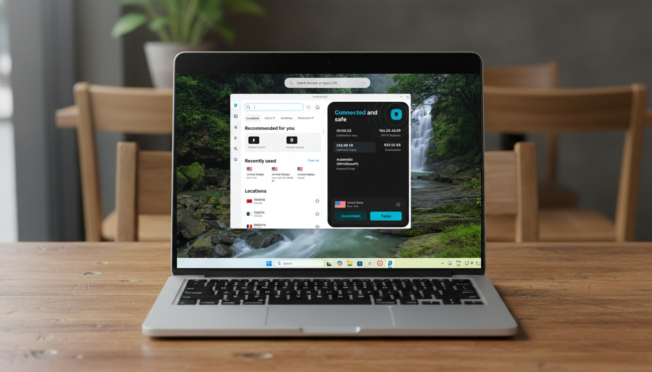 Surfshark home page running on a Windows laptop