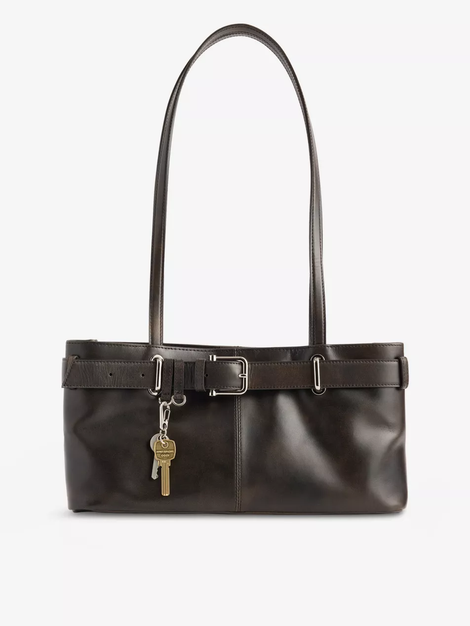 Brocle Buckle Leather Shoulder Bag