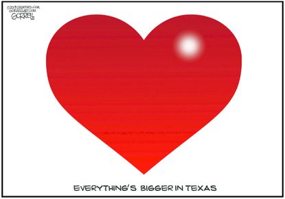 Editorial cartoon U.S. Harvey Texas unity