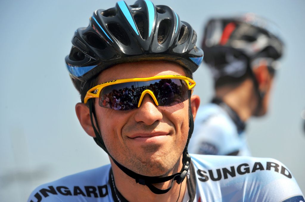 Is Alberto Contador smiling because Baden Cooke named him in his cycling dream team? The two were teammates on Saxo Bank in 2011