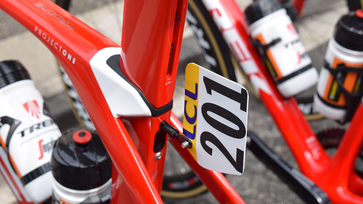 On the rim brake version of the frameset, the rear brake sits at the crown of the seat stays