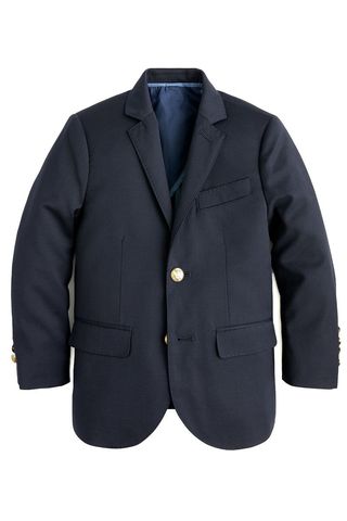 Blazer,Navy Wool,Two-Button