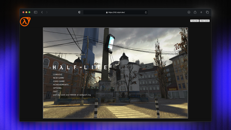 Half-Life 2 running in a browser thanks to an unofficial port from Slqnt and 98006.