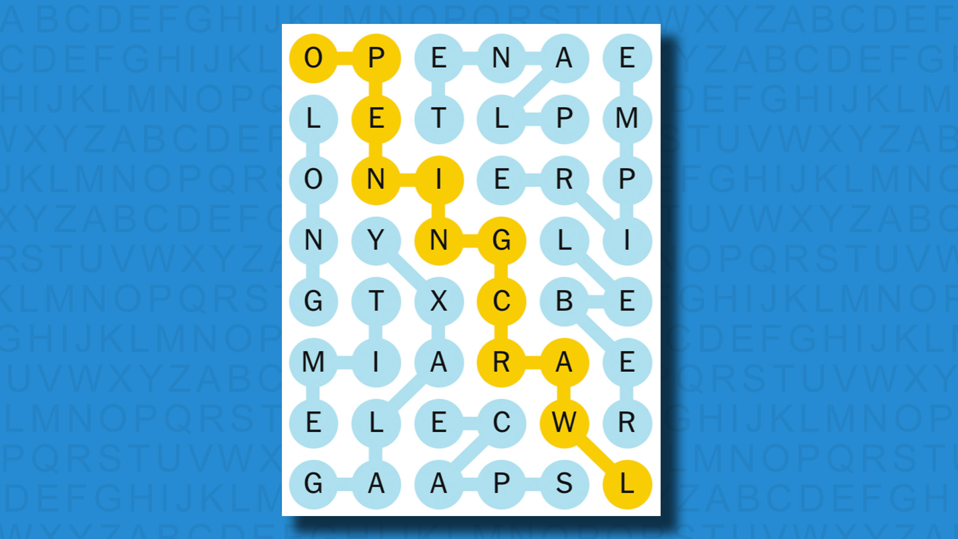 NYT Strands answer for game 427 on a blue background