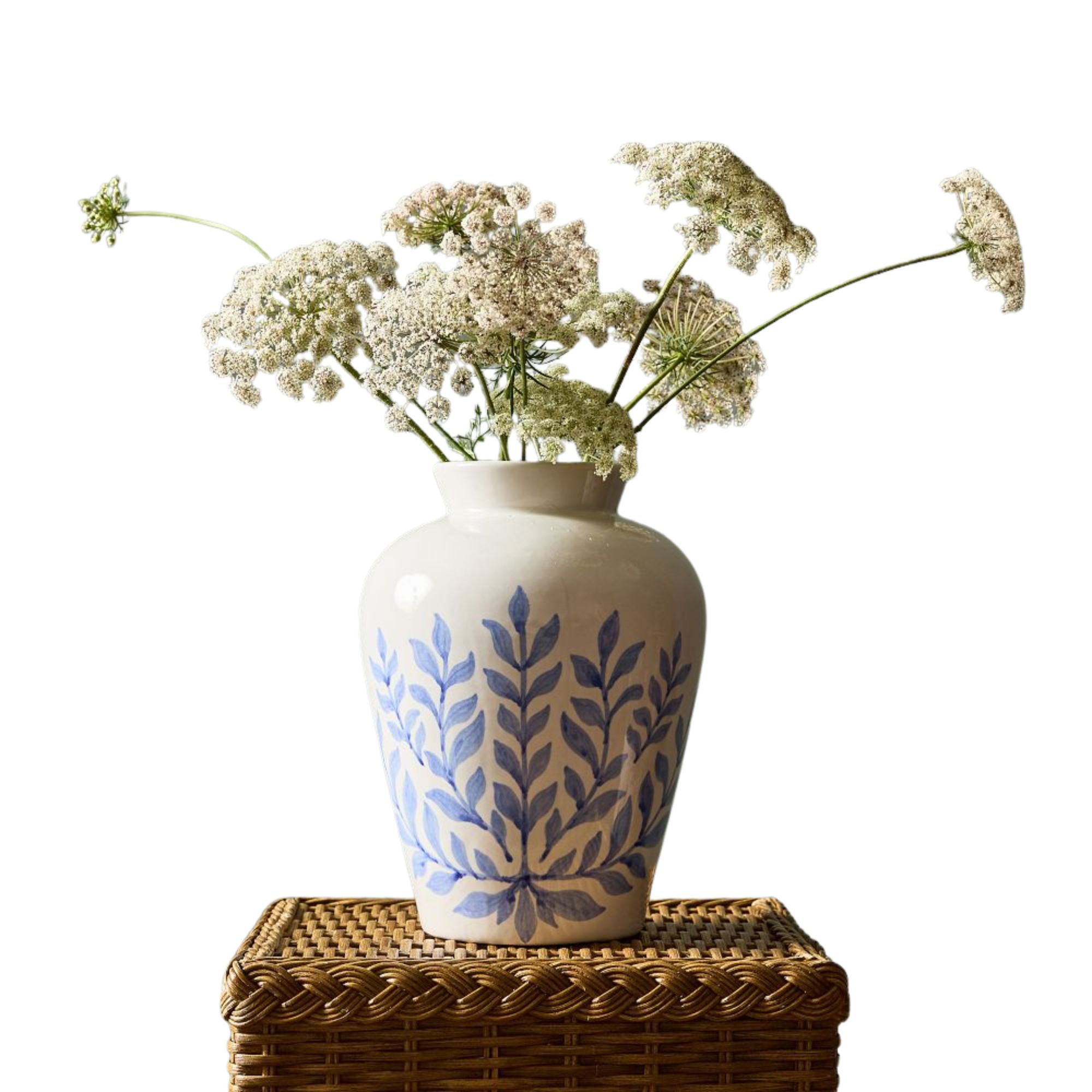 a vase with flowers in it