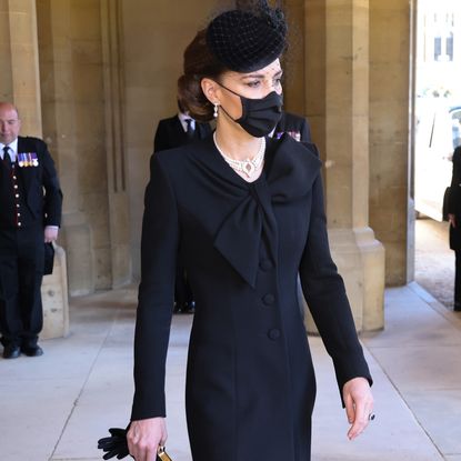 Princess Kate in black at Prince Philip's funeral