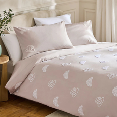 Natural Croissant Tufted Brushed Duvet Cover And Pillowcase Set