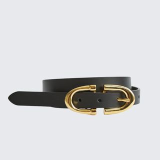 flat lay image of a black belt