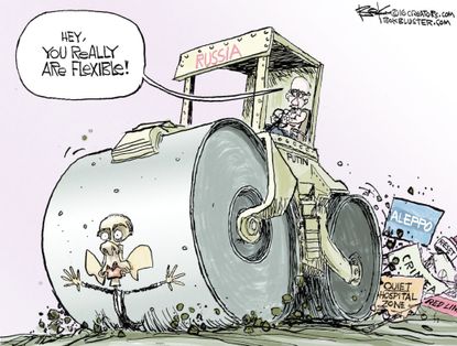 Political cartoon U.S. Russia relations Obama