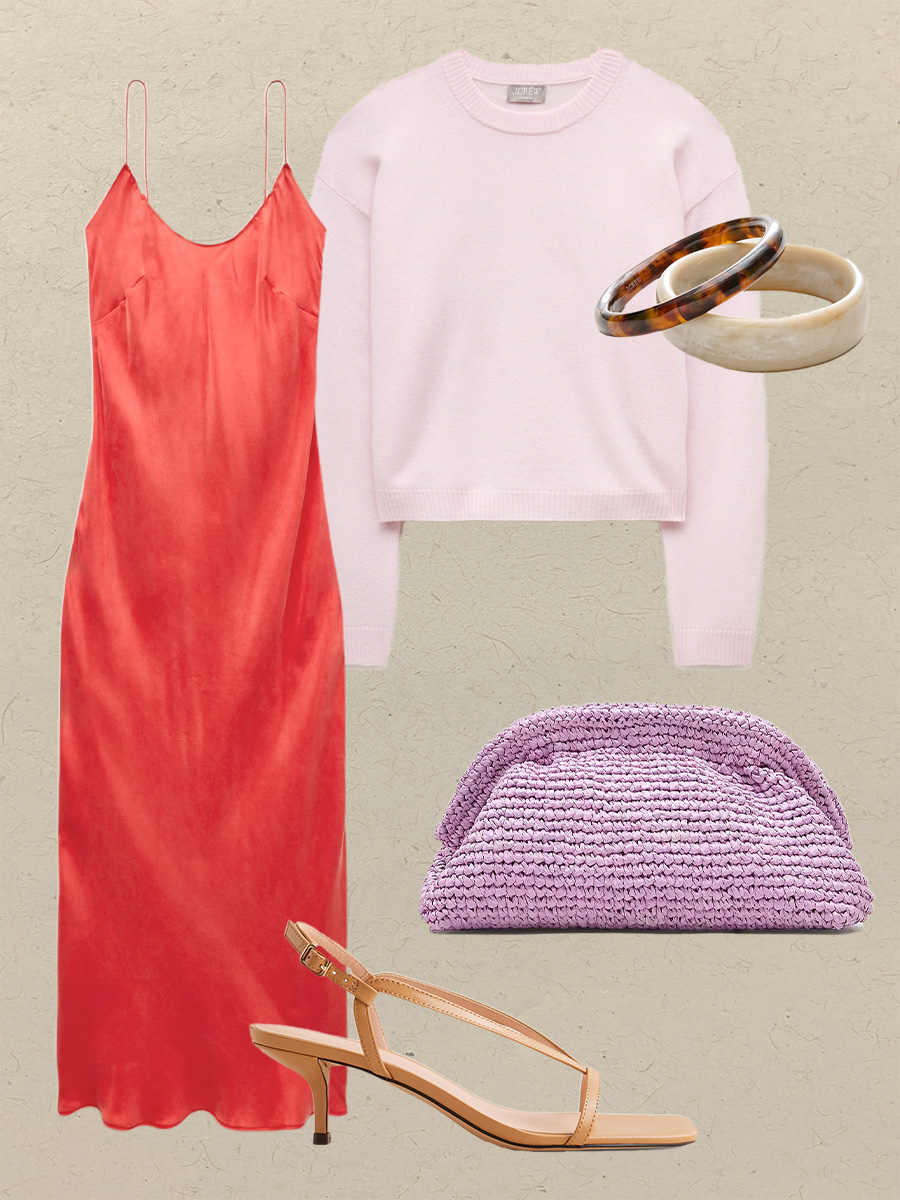 Collage of J.Crew summer clothing pieces.