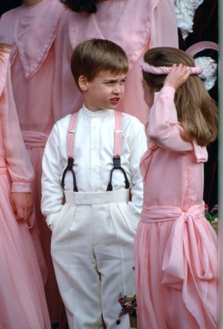 Prince William as a pageboy