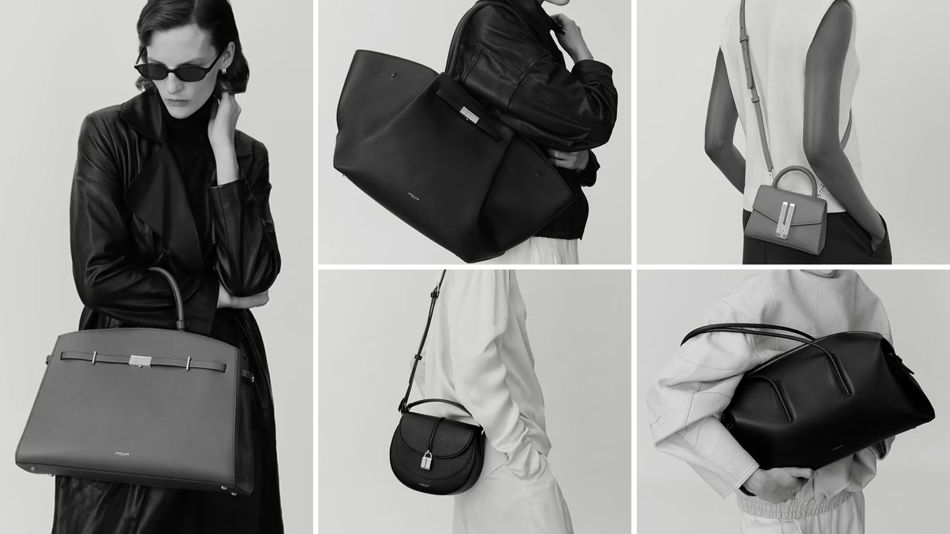 5 models carrying DeMellier bags