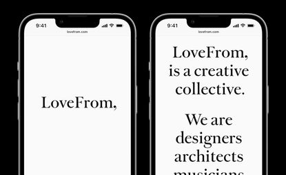 LoveFrom.com displayed on an iPhone graphic