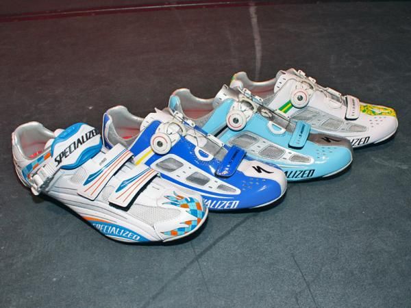 Specialized shoes have become wildly popular among the pros, whether or not their team is so sponsored.