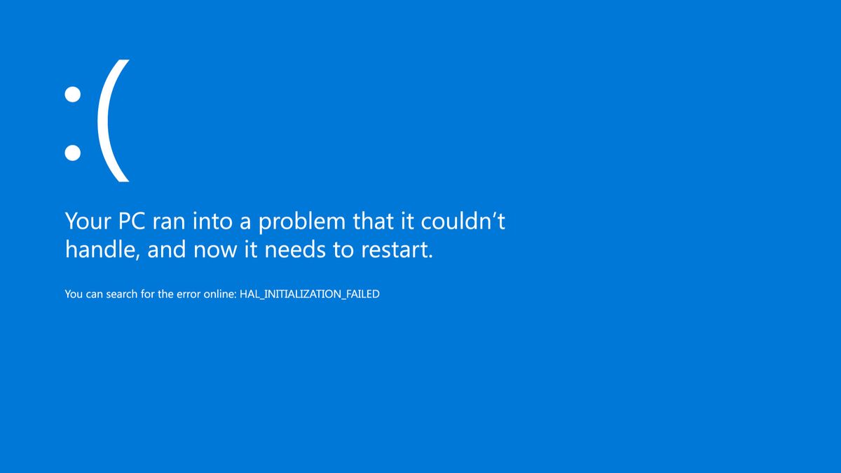 latest windows update causing blue screen