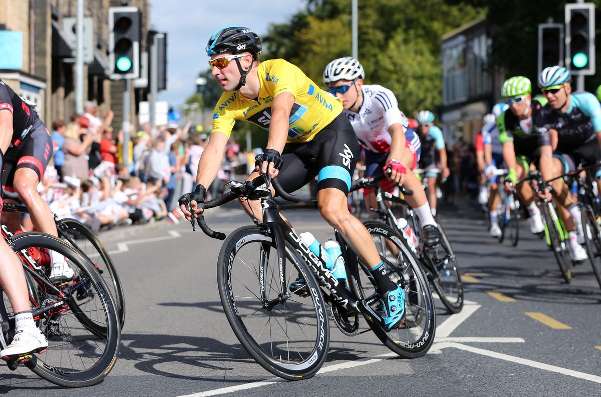 Elia Viviani (Team Sky) mid-stage