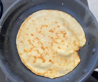 Lakeland Stainless Steel Pan Set making pancake