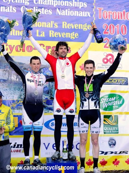 Elite Men's podium: Mark Batty (Spidertech p/b C10), Chris Sheppard (Rocky Mountain Bicycles/Shimano), Aaron Schooler (Team H&amp;R Block - SRI Importing)