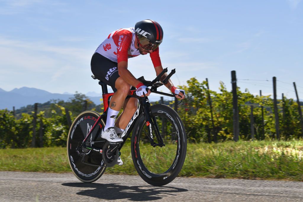 Thomas de Gendt in the Vuelta a Espana stage 10 time trial in Pau