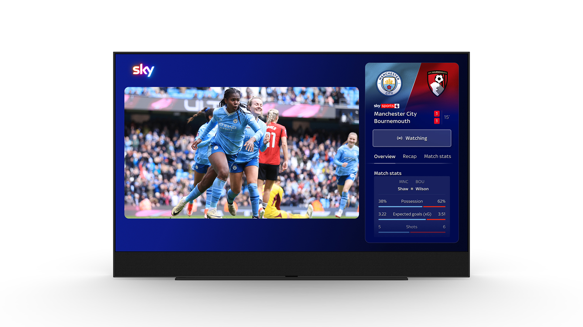Sky TV using the new Multiview feature