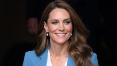 Catherine, Princess of Wales smiles as she visits the Piazza Camillo Prampolini where she is welcomed to the city at Reggio Emilia&rsquo;s Town Hall 