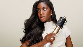 Shark Glam styler in use
