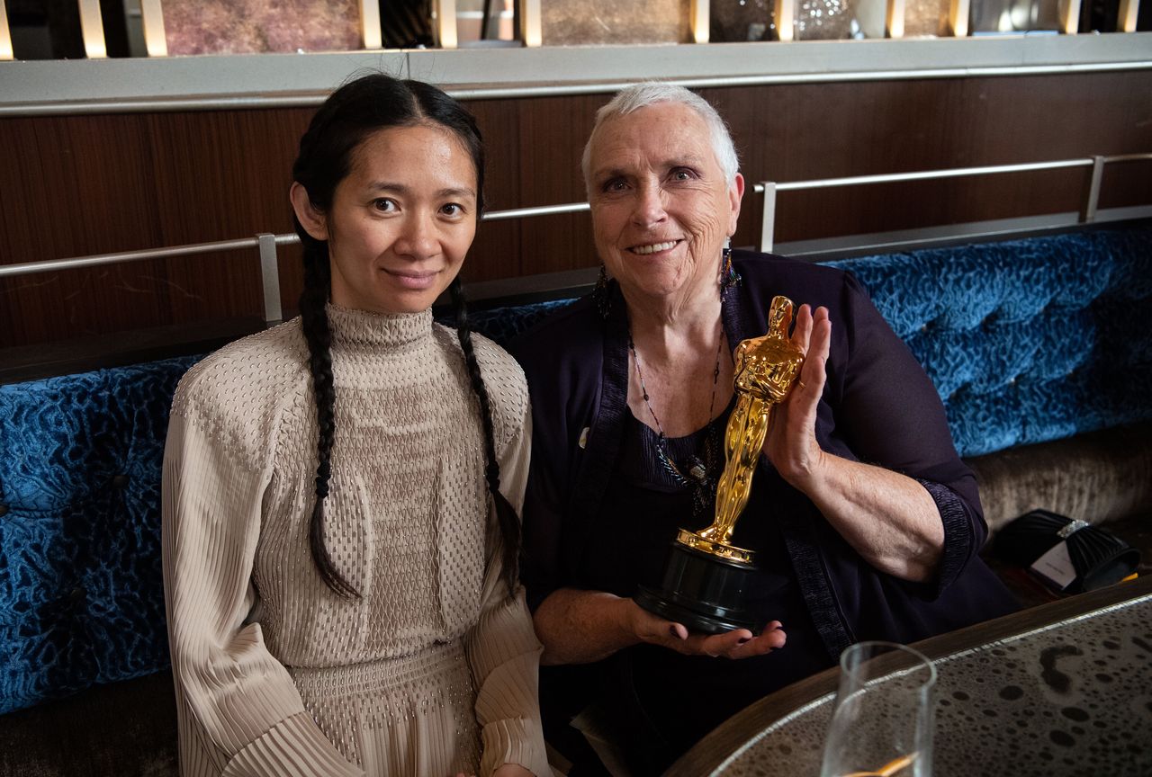 Chloé Zhao and Charlene Swankie