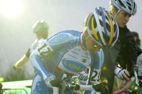 Katerina Nash getting set on the start line.
