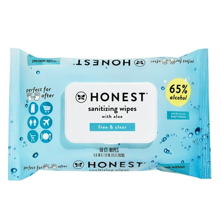 The Honest Company, Sanitizing Wipes, Fragrance Free, 50 Count