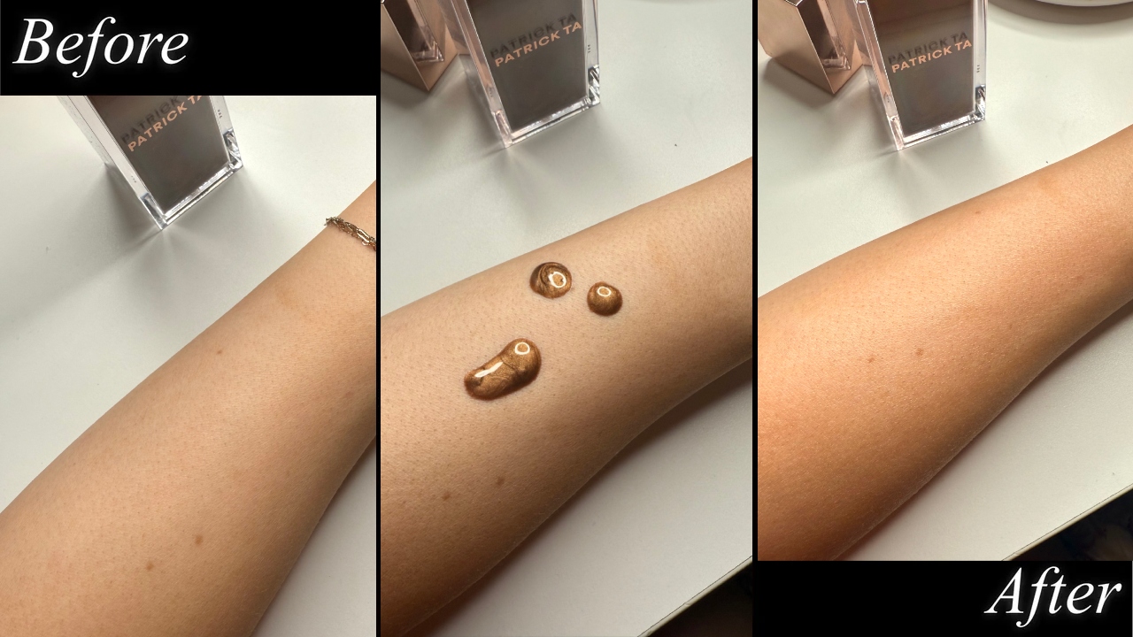 Siena Gagliano applies the Patrick Ta Body Oil.