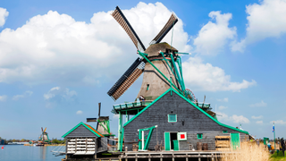 Traditional windmills in the Zaan region, near Amsterdam