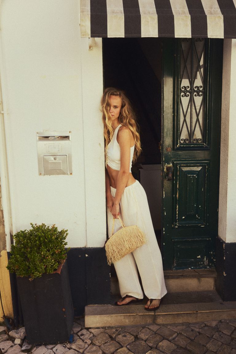 Wide Drawstring Trousers