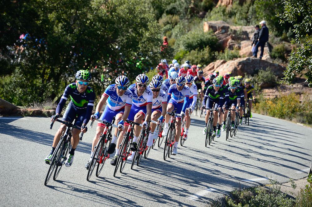 The peloton in action during stage 1 of Haut Var
