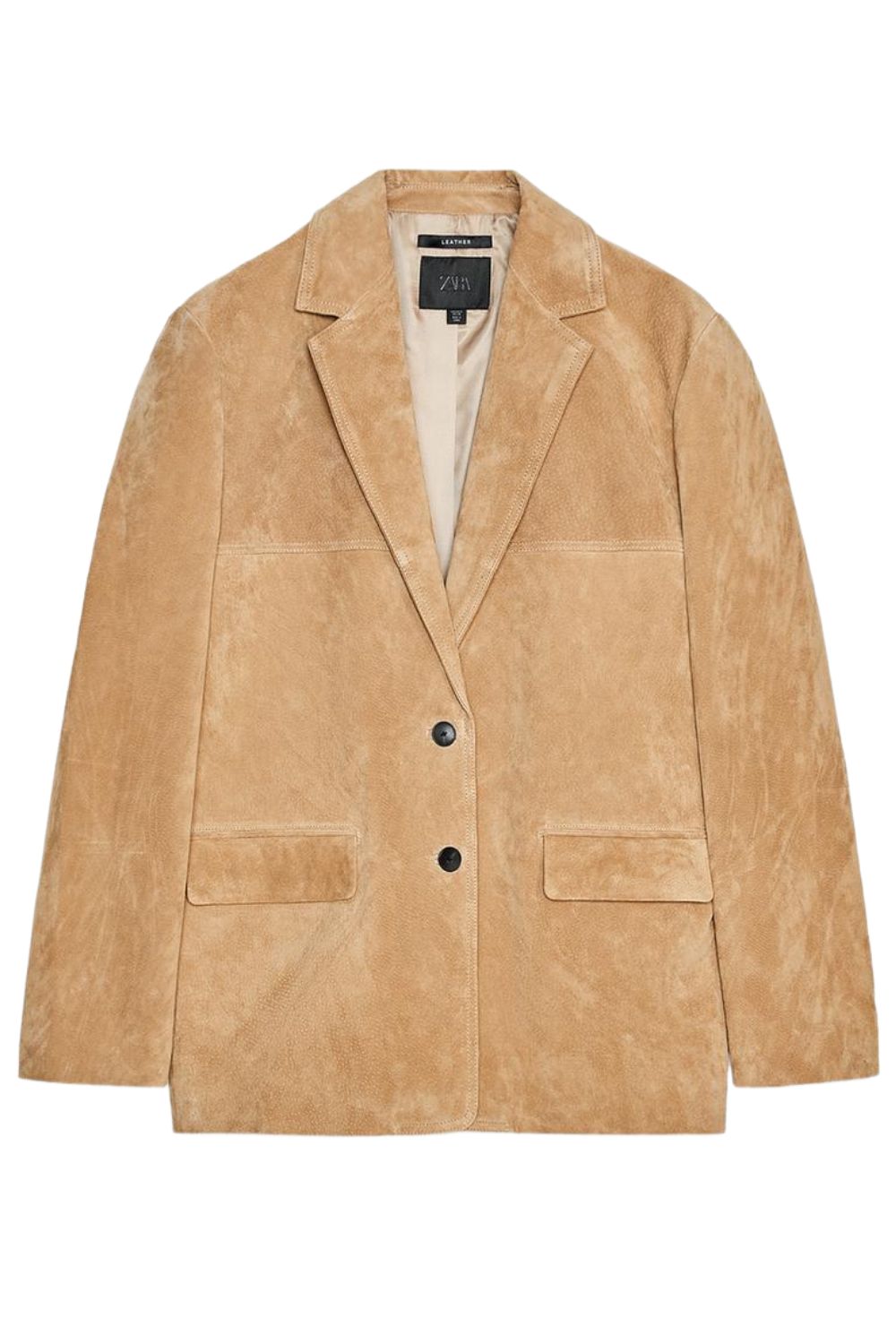 Zara 100% Suede Leather Blazer