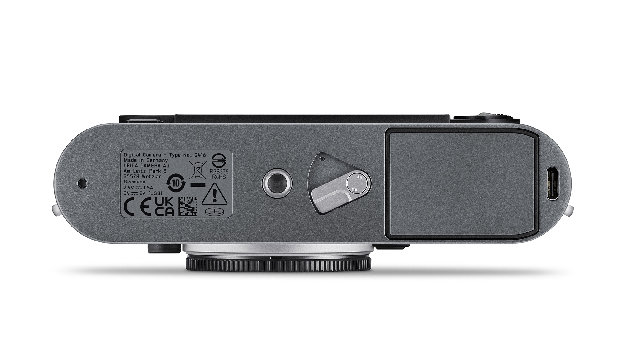 Leica M11-P Metallic Grey Finish product image (base plate)