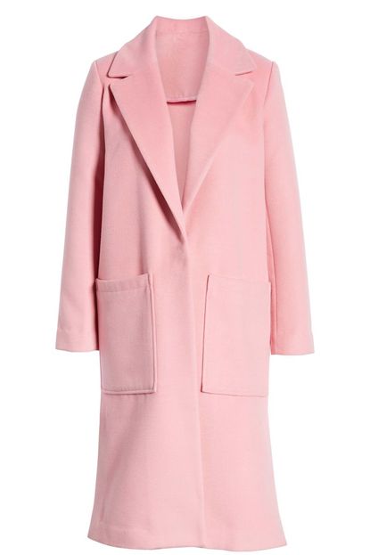 Katie Holmes Wore a Pink Acne Studios Coat in New York City | Marie Claire