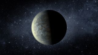 This illustration shows the alien planet Kepler-20f, discovered by NASA's Kepler space telescope. At 1.03 times the width of Earth, Kepler-20f is the second smallest exoplanet yet found.