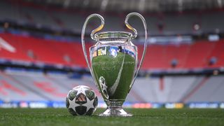 Champions League trophy at the Allianz Arena