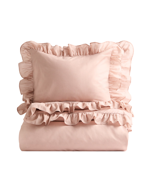 Flounced Duvet Cover Set